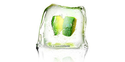 Frozen Avocado Ice Cube