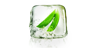 Frozen Sugar Snap Peas Ice Cube
